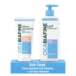 Puériculture-Duo hydratation & apaisement corps – crème apaisante anti-irritations 200 ml & lait hydratant 400 ml cica