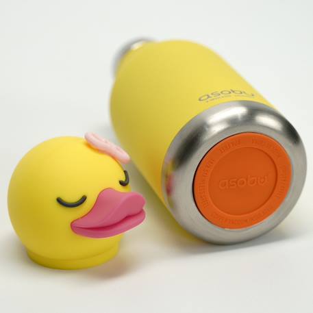 Gourde isotherme bestie canard (460 ml) Jaune, rose, noir 3 - vertbaudet enfant 