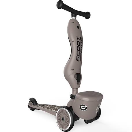 Porteur évolutif en highwaykick 1 lifestyle brown lines Gris, noir 6 - vertbaudet enfant 