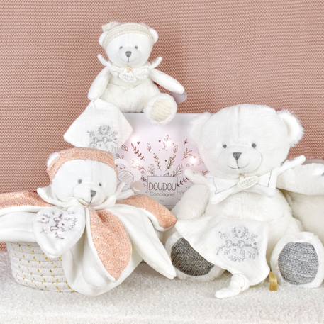 Peluche attache-sucette ours pantin argent (20 cm) Blanc 5 - vertbaudet enfant 