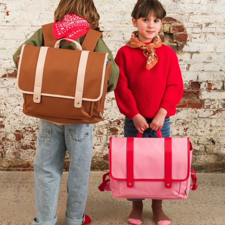 Cartable a4 primaire beige (38 cm) Beige, marron+Rose, rouge 10 - vertbaudet enfant 
