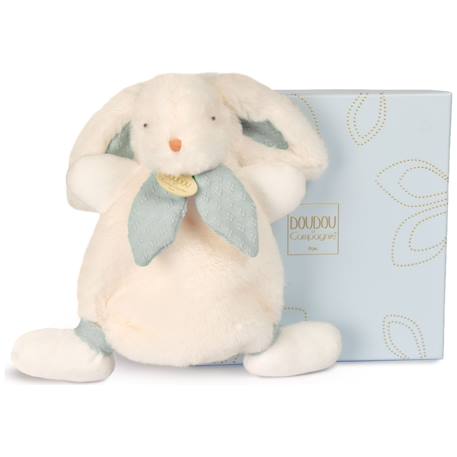Doudou lapin bonbon (25 cm) Blanc, bleu+Blanc, vert 1 - vertbaudet enfant 