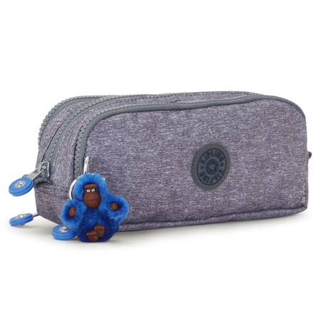 Trousse à crayons nylon 3 zips 32 emplacements Bleu / gris+Bleu / noir+Bleu / rose+Bleu aqua+Gris / bleu 15 - vertbaudet enfant 