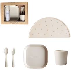 Puériculture-Coffret repas en silicone blush (3 pièces)