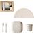 Coffret repas en silicone blush (3 pièces) Ecru 1 - vertbaudet enfant 