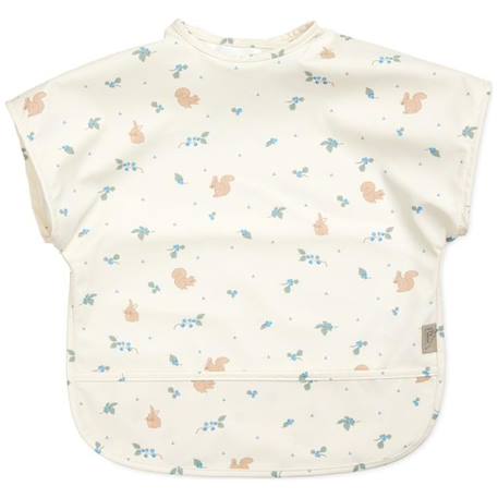 Bavoir à manches courtes Bleu, marron, banc+Rose, écru 1 - vertbaudet enfant 