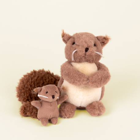 Peluche maman et bébé écureuil (15 cm) Beige, marron 3 - vertbaudet enfant 