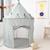 Tente de jeu en tissu recyclé vichy Beige, écru+Bleu, écru 7 - vertbaudet enfant 
