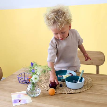Assiette en silicone tiny team chien Bleu 5 - vertbaudet enfant 