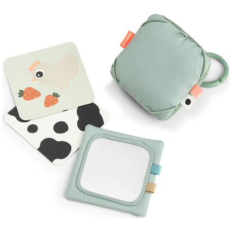 Support de cartes à motifs contrastés tiny farm Vert 1 - vertbaudet enfant 