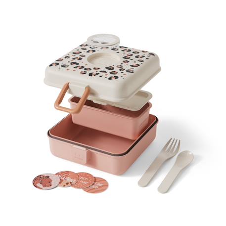 Boite à sandwich et goûter 850ml snacky Bleu dino+Bleu infinity+Bleu wolf+Cannelle fox+Rose birds+Rose blush+Rose leopard+Vert forest+Vert raccoon 39 - vertbaudet enfant 