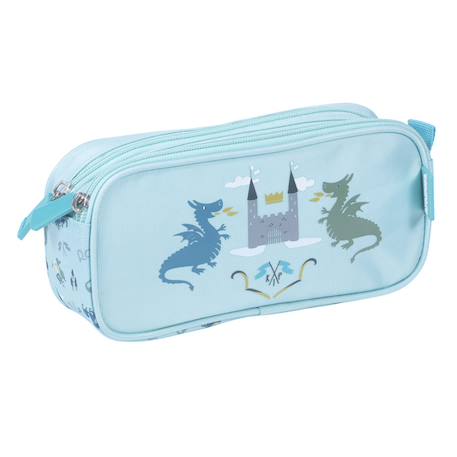 Trousse rectangulaire 22 cm à 2 compartiments Bleu+Bleu / gris+Bleu ciel+Gris / bleu 5 - vertbaudet enfant 