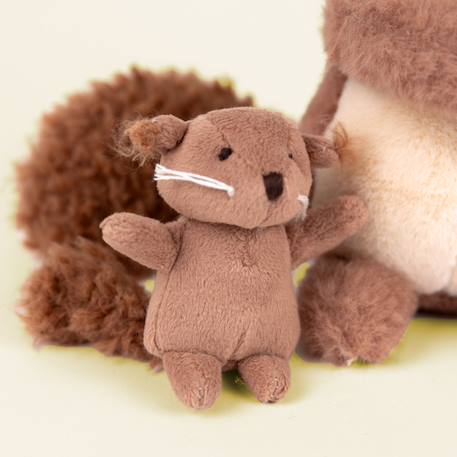 Peluche maman et bébé écureuil (15 cm) Beige, marron 5 - vertbaudet enfant 