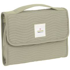 Puériculture-Pochette de change xl coutures à vagues menthe