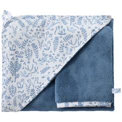 Linge de maison et décoration-Cape de bain + gant bambou forêt enchantée