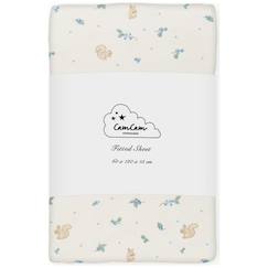 Linge de maison et décoration-Drap housse blueberries (60 x 120 cm)