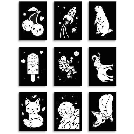 Lot de 3 kits créatifs décoration murale kidyneon Noir 2 - vertbaudet enfant 