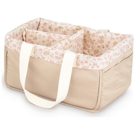 Organiseur couches bébé coton bio rangement change Rose, marron, écru 1 - vertbaudet enfant 