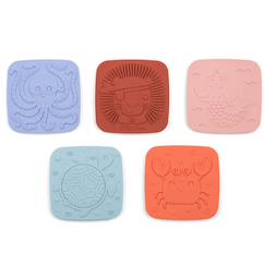 Jouet-Premier âge-Jouets de bain-Lot de 5 dalles sensorielles pour le bain