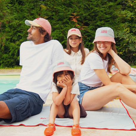 Casquette enfant summer forever eponge (7-12 ans) Bleu, orange+Rose, jaune 12 - vertbaudet enfant 