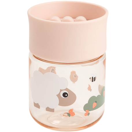 Tasse d'apprentissage 360° tiny farm Rose 1 - vertbaudet enfant 