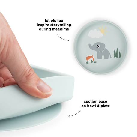 Assiette ventouse en silicone playground Bleu 2 - vertbaudet enfant 