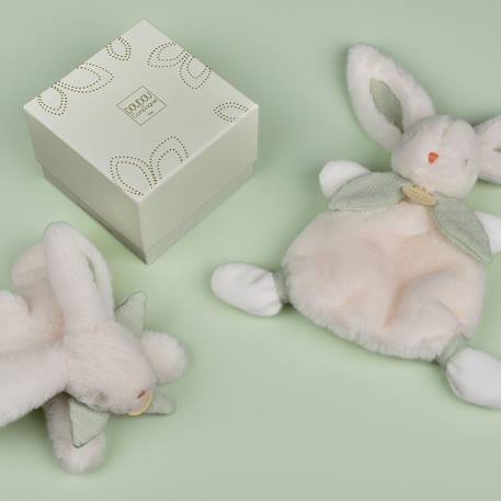 Doudou lapin bonbon (25 cm) Blanc, bleu+Blanc, vert 10 - vertbaudet enfant 