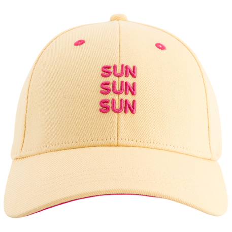 Casquette enfant sun sun sun (7-12 ans) Jaune, rose 2 - vertbaudet enfant 