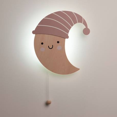 Applique murale en bois heaven lune Marron 2 - vertbaudet enfant 