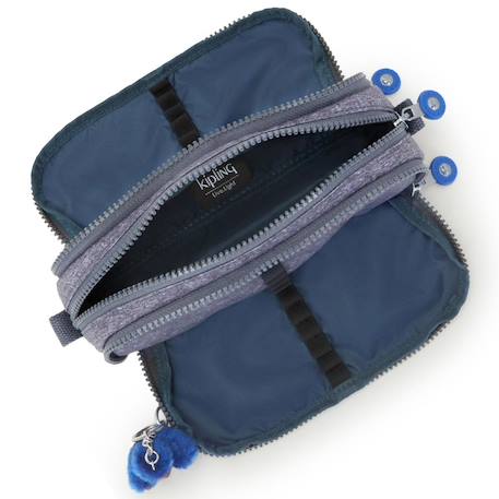 Trousse à crayons nylon 3 zips 32 emplacements Bleu / gris+Bleu / noir+Bleu / rose+Bleu aqua+Gris / bleu 17 - vertbaudet enfant 