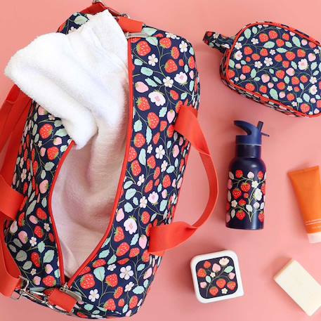 Sac de voyage fraises Noir, rouge, bleu 4 - vertbaudet enfant 