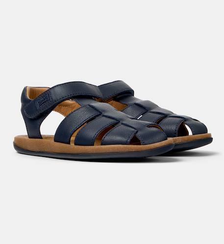 Sandales fille smooth leather bicho Bleu marine 2 - vertbaudet enfant 