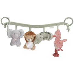 Jouet-Premier âge-Jouets en tissu-Chaîne d'activités pour poussette safari friends