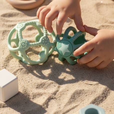 Lot de 2 balles sensorielles en silicone Vert 4 - vertbaudet enfant 
