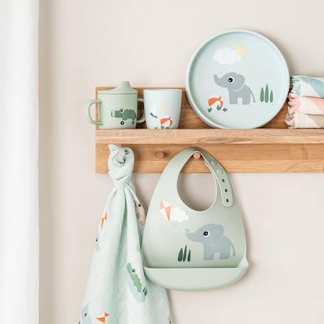 Assiette ventouse en silicone playground Bleu 3 - vertbaudet enfant 