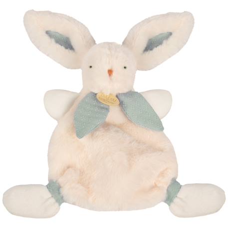 Doudou lapin bonbon (25 cm) Blanc, bleu+Blanc, vert 2 - vertbaudet enfant 