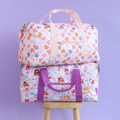 Sac de voyage cœurs Rose, orange, violet 6 - vertbaudet enfant 