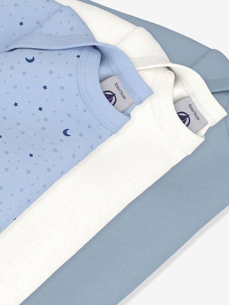 Lot 3 bodies manches longues bleu 3 - vertbaudet enfant 