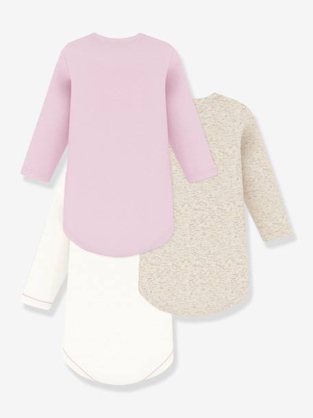 Lot 3 bodies manches longues rose 2 - vertbaudet enfant 