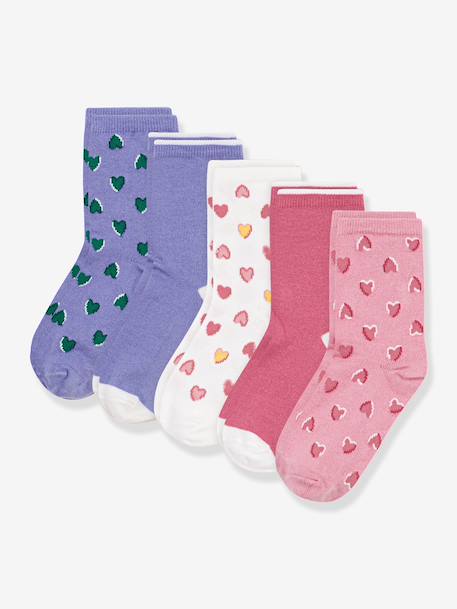 Fille-Lot 5 chaussettes bébé imprimées