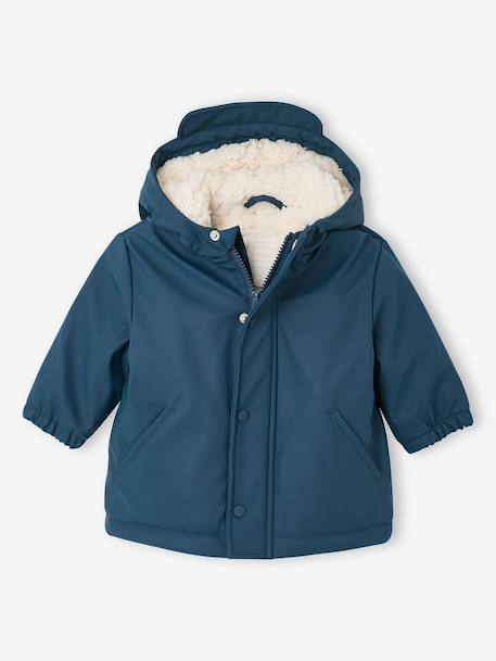 Manteau et pantalon de pluie bébé bleu nuit+caramel 4 - vertbaudet enfant 
