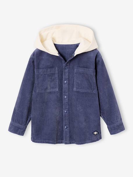 Chemise à capuche garçon bleu foncé 1 - vertbaudet enfant 