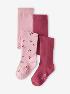 -Lot de 2 collants bébé fille