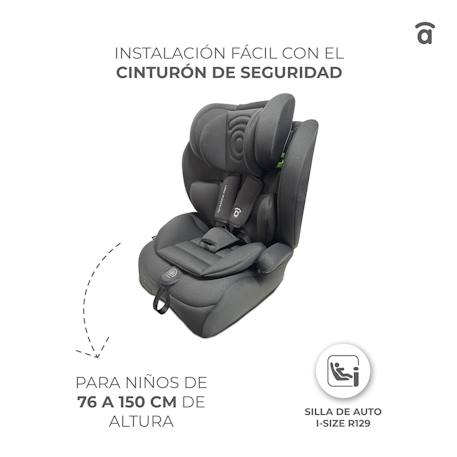 Siège auto 76-150 cm nomada pro Gris+Noir 4 - vertbaudet enfant 