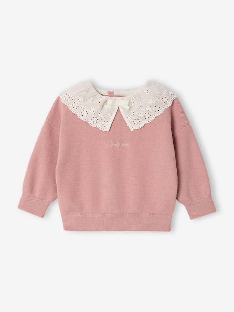 Pull bébé fille manches longues mauve+moka 5 - vertbaudet enfant 
