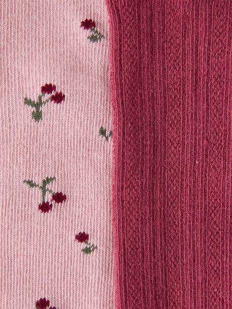 Lot de 2 collants bébé fille rose 2 - vertbaudet enfant 