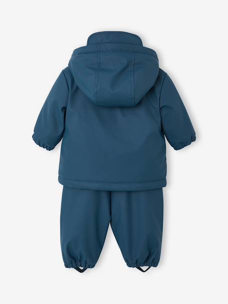 Manteau et pantalon de pluie bébé bleu nuit+caramel 5 - vertbaudet enfant 