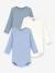 Lot 3 bodies manches longues bleu 1 - vertbaudet enfant 