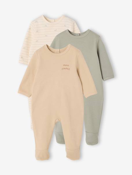 Lot de 3 dors bien bébé ouverture dos  - vertbaudet enfant