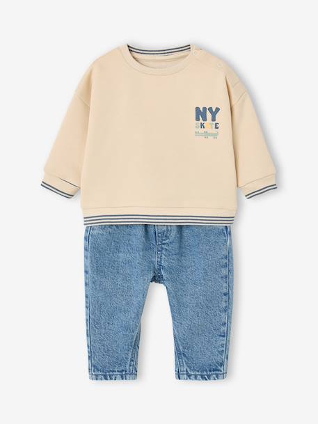 Bébé-Ensemble-Ensemble sweat et jean bébé garçon
